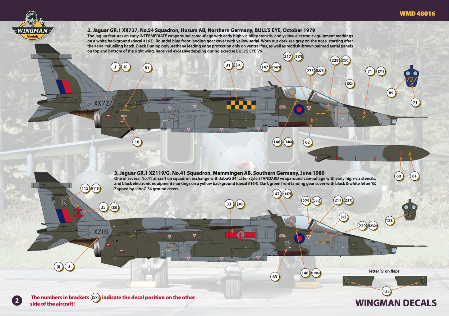Wingman Models WMD48016 1:48 Sepecat Jaguar GR.1/1A/T.2