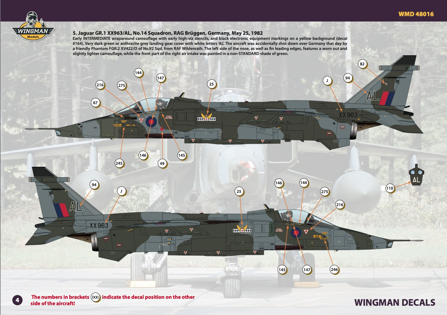 Wingman Models WMD48016 1:48 Sepecat Jaguar GR.1/1A/T.2