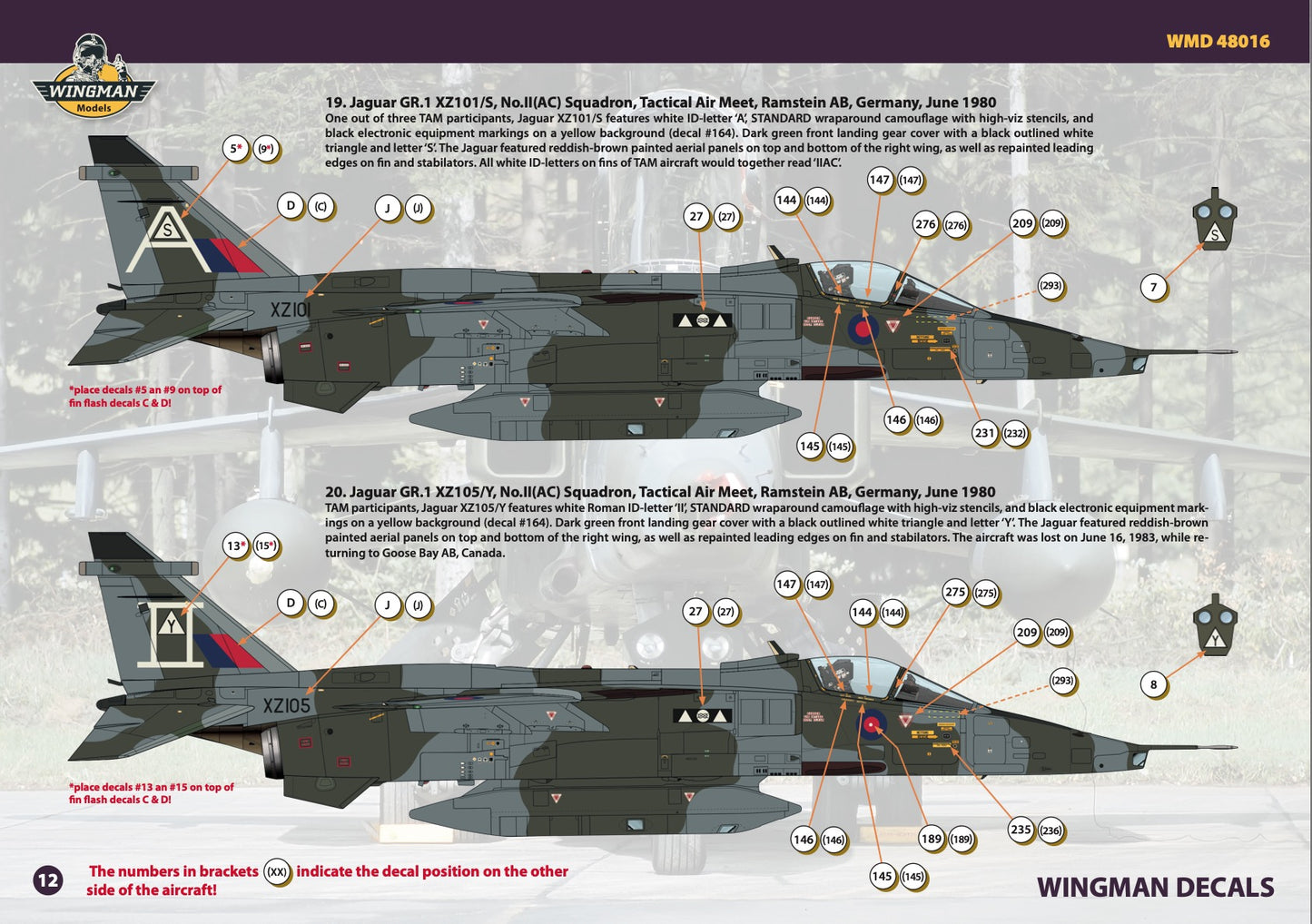 Wingman Models WMD48016 1:48 Sepecat Jaguar GR.1/1A/T.2