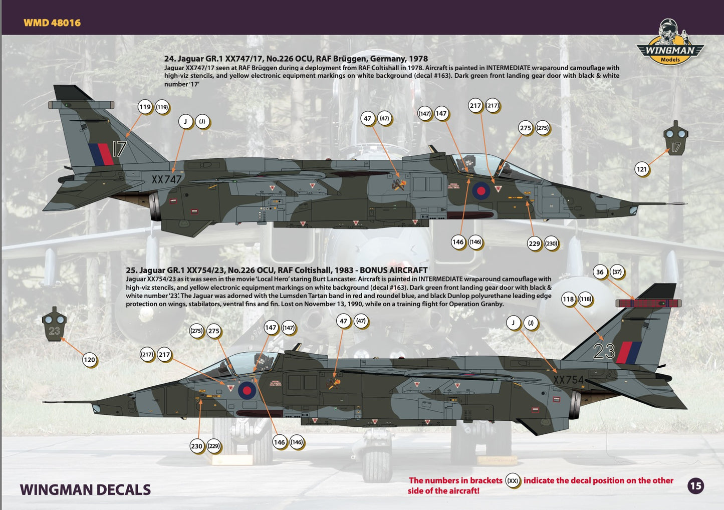 Wingman Models WMD48016 1:48 Sepecat Jaguar GR.1/1A/T.2