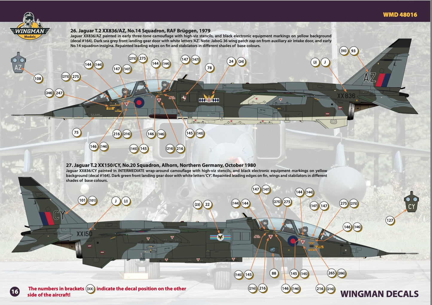 Wingman Models WMD48016 1:48 Sepecat Jaguar GR.1/1A/T.2