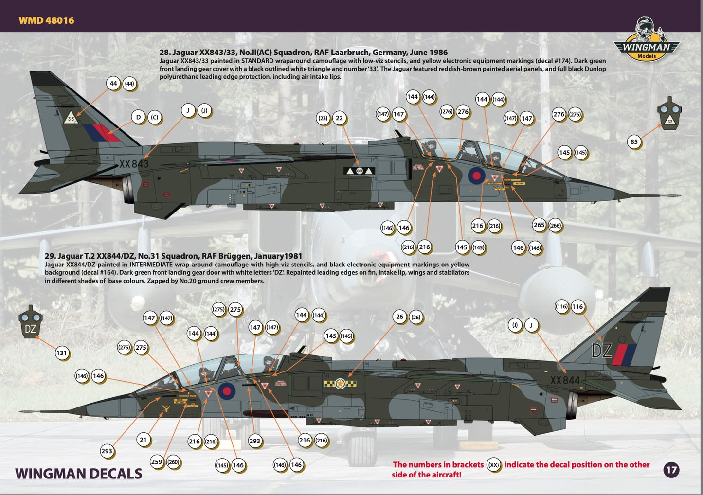 Wingman Models WMD48016 1:48 Sepecat Jaguar GR.1/1A/T.2