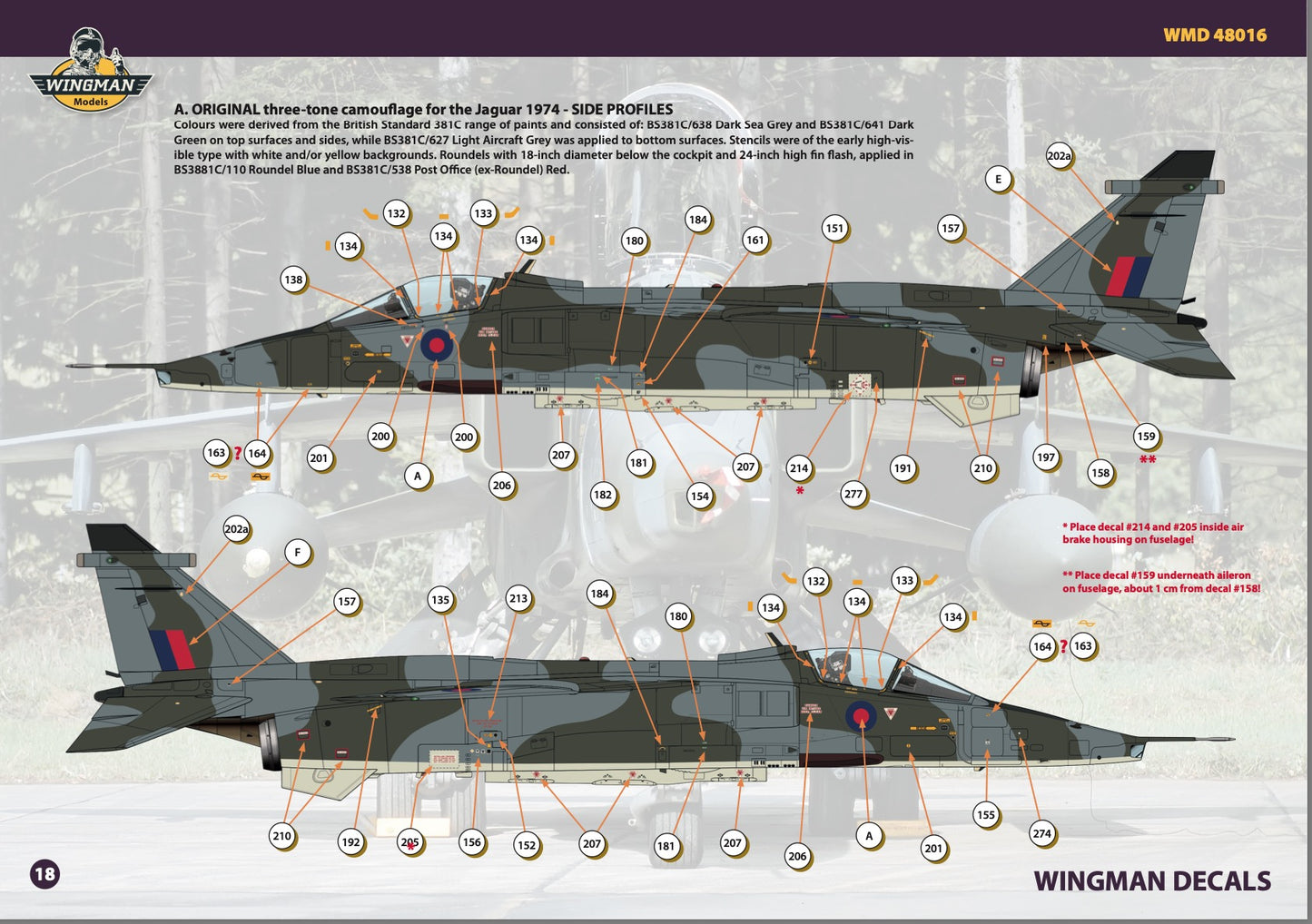 Wingman Models WMD48016 1:48 Sepecat Jaguar GR.1/1A/T.2