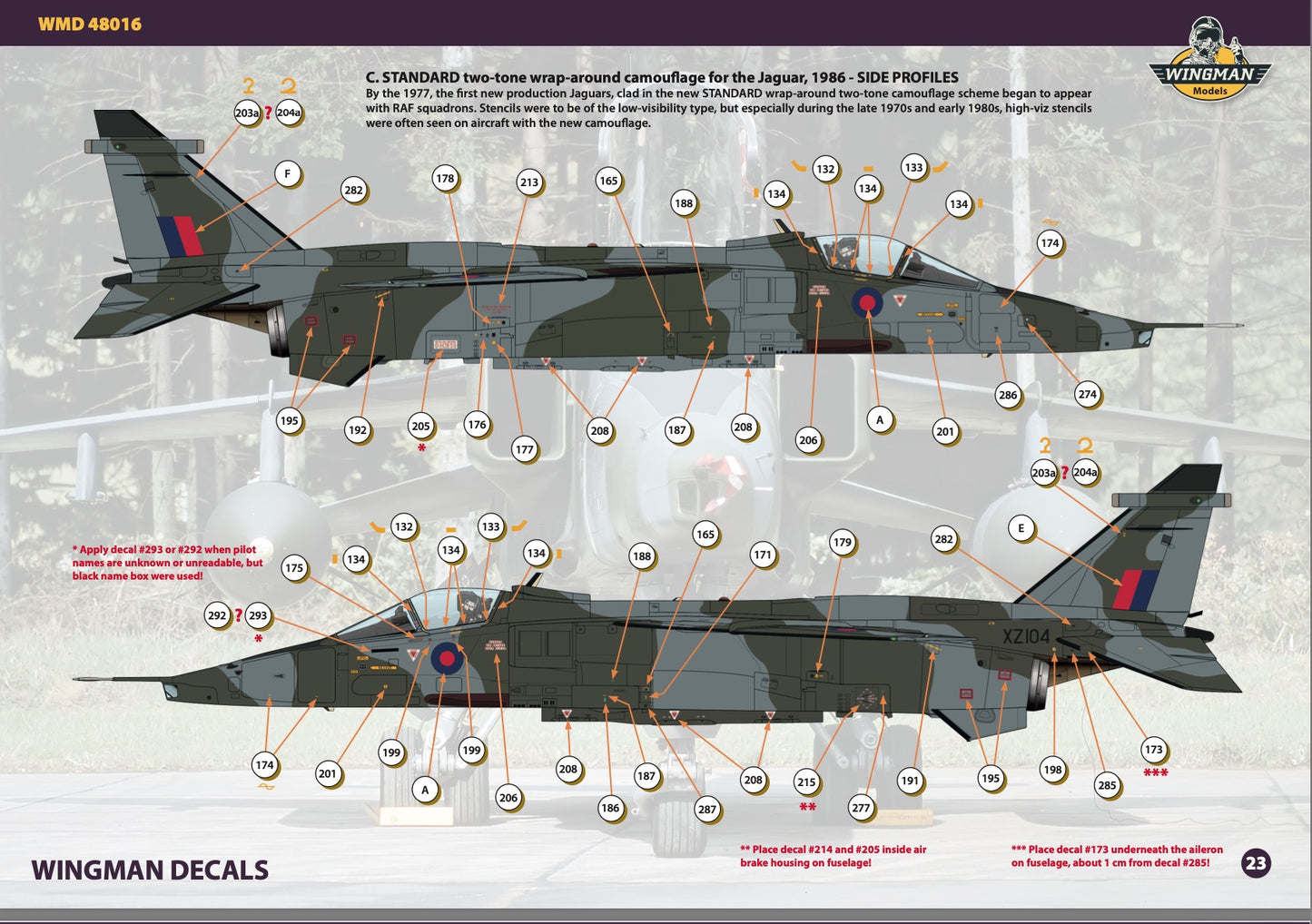 Wingman Models WMD48016 1:48 Sepecat Jaguar GR.1/1A/T.2