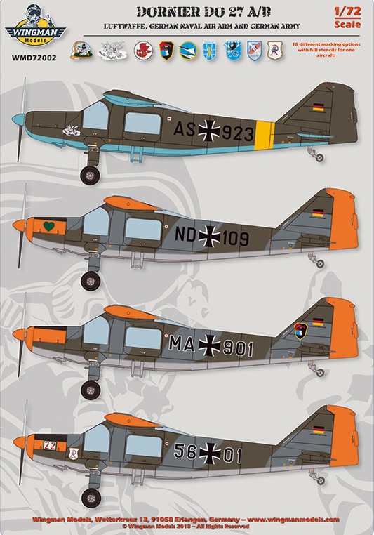 Wingman Models WMD72002 1:72 Dornier Do-27A/B - Luftwaffe, German Naval Air Arm and German Army&nbsp;