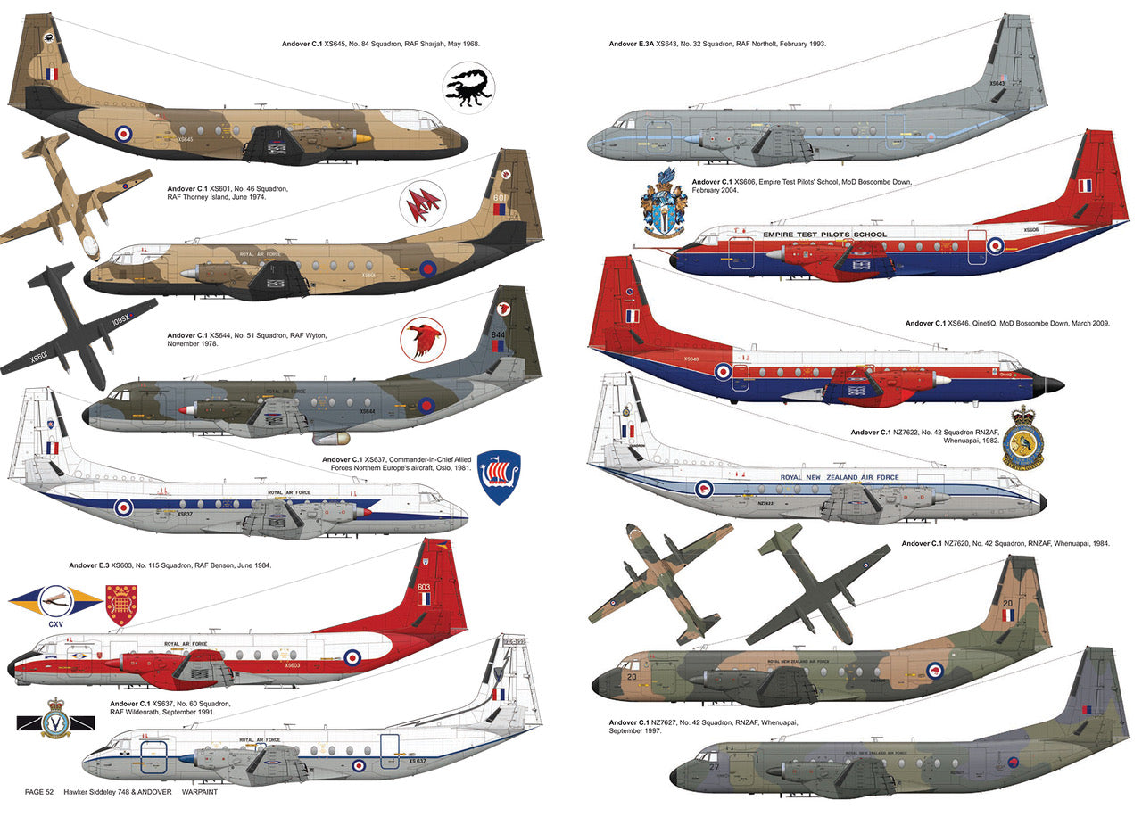 Warpaint Series 151  Hawker-Siddeley 748 & Andover in Military Service. Author Adrian Balch