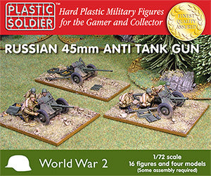 The Plastic Soldier Company WW2G20001 1:72 Russian 45mm Anti Tank Gun