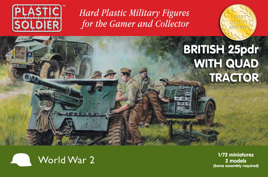 The Plastic Soldier Company WW2G20006 1:72 British 25pdr with Morris Quad Tractor