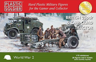 The Plastic Soldier Company WW2G20007 1:72 British 25pdr & CMP Quad Tractor