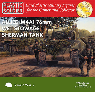 The Plastic Soldier Company WW2V20005 1:72 Allied M4A1 76mm Wet Stowage Sherman Tank