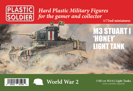 The Plastic Soldier Company WW2V20026 1:72 M3 Stuart I 'Honey' Light Tank