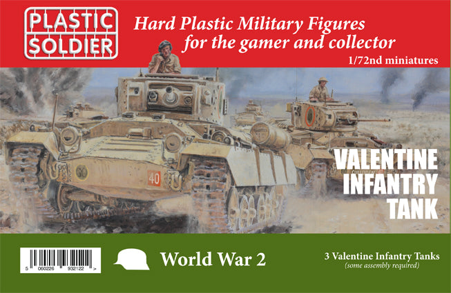 The Plastic Soldier Company WW2V20028 1:72 British Valentine Infantry Tank