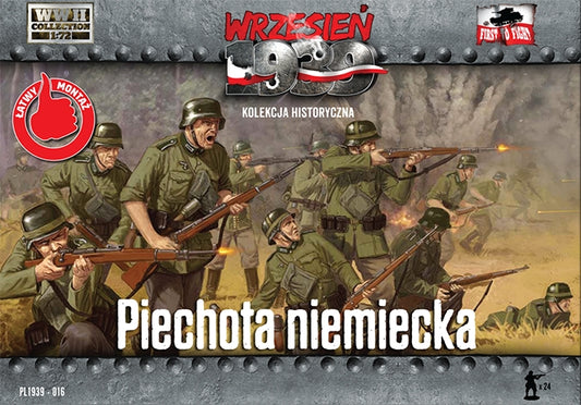 First To Fight Kits 016 1:72 German Infantry (WWII) contains 24 figures (8 unique sculpts)