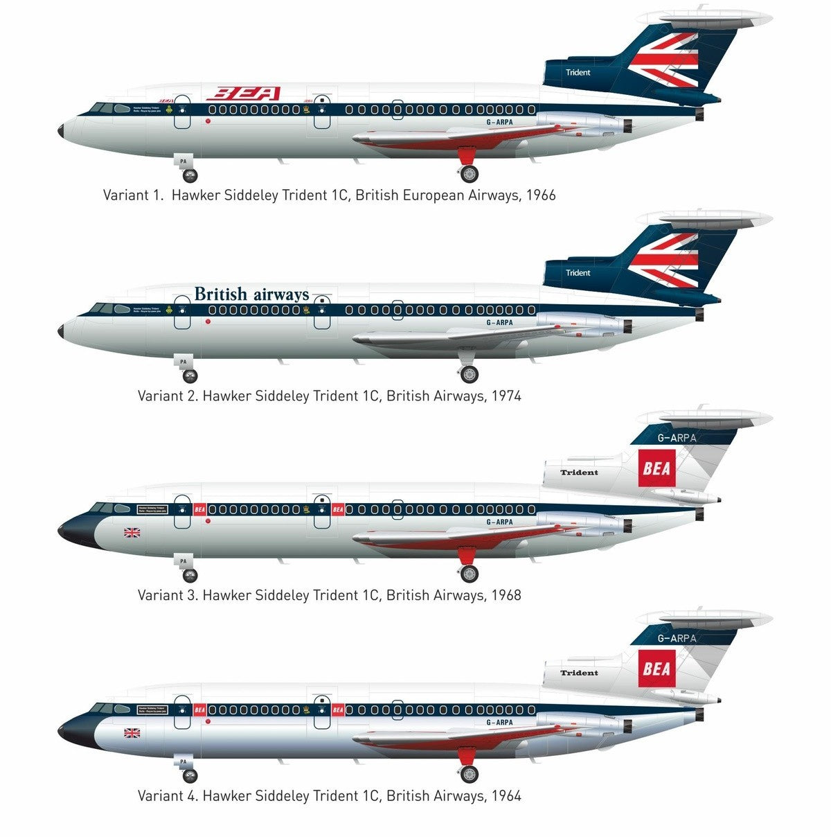 X-Scale X144003 1:144 Hawker-Siddeley HS-121 Trident 1C