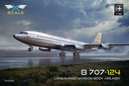 X-Scale X144008 1:144 Boeing 707-124 Long-Range Narrow-Body Airliner