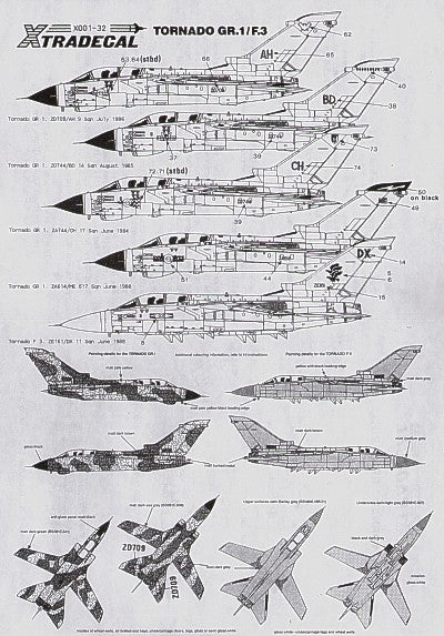 Xtradecal 32001 1:32 Panavia Tornado GR.1/F.3