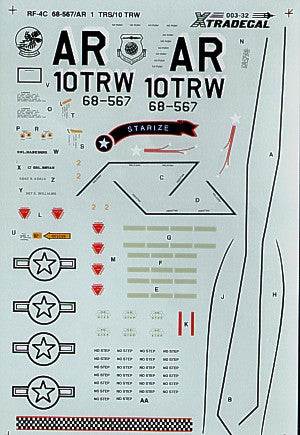 Xtradecal 32003 1:32 McDonnell RF-4C Phantom