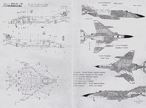 Xtradecal 32003 1:32 McDonnell RF-4C Phantom