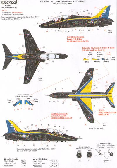 Xtradecal 32035 1:32 BAe Hawk T.1A