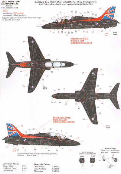 Xtradecal 32036 1:32 BAe Hawk T.1A