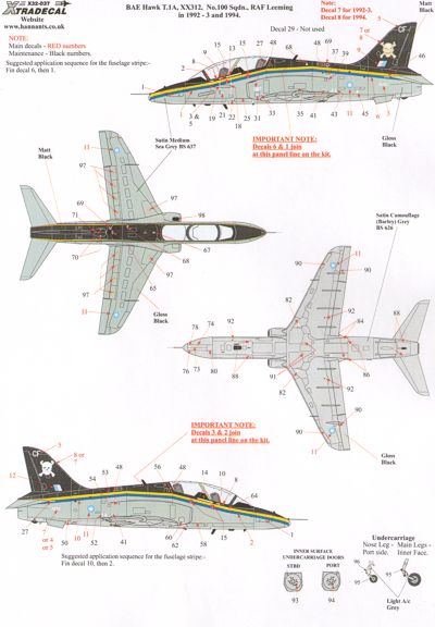 Xtradecal 32037 1:32 BAe Hawk T.1A