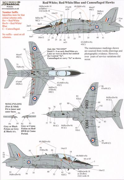 Xtradecal 32038 1:32 BAe Hawk T.1