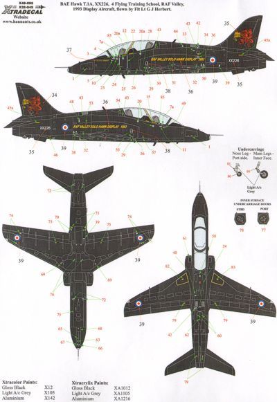 Xtradecal 32045 1:32 BAe Hawk T.1A