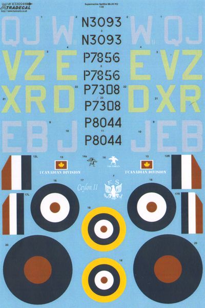 Xtradecal 32054 1:32 Supermarine Spitfire Mk.I/Mk.IIa Part 2