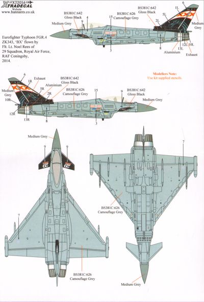 Xtradecal 32056 1:32 BAe Eurofighter Typhoon FGR.4 Special Schemes