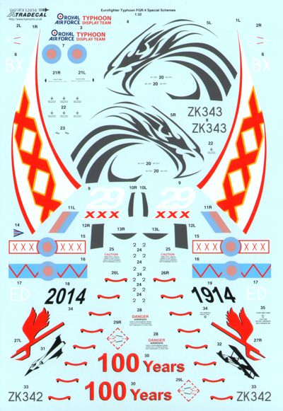 Xtradecal 32056 1:32 BAe Eurofighter Typhoon FGR.4 Special Schemes