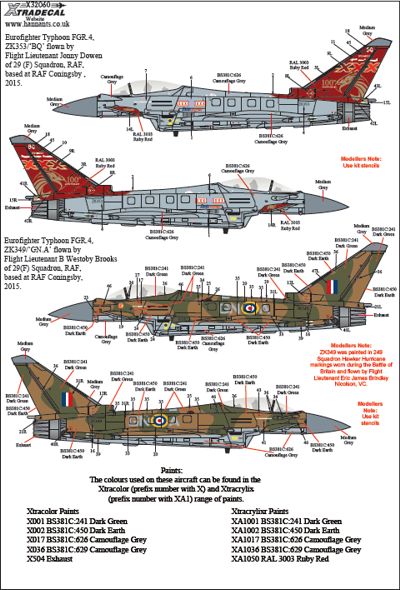 Xtradecal 32060 1:32 Eurofighter Typhoon FGR.4 Special Schemes Part 2