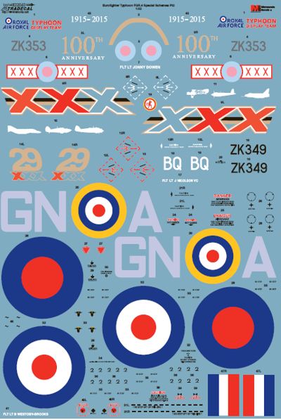 Xtradecal 32060 1:32 Eurofighter Typhoon FGR.4 Special Schemes Part 2