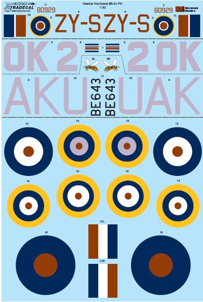 Xtradecal 32062 1:32 Hawker Hurricane Mk.IIc Part 1