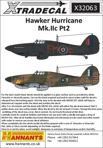 Xtradecal 32063 1:32 Hawker Hurricane Mk.IIc Part 2