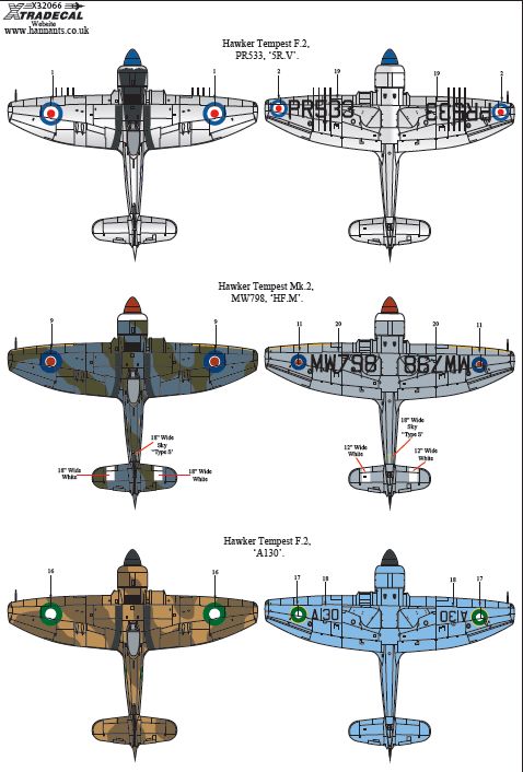 Xtradecal 32066 1:32 Hawker Tempest Mk.II