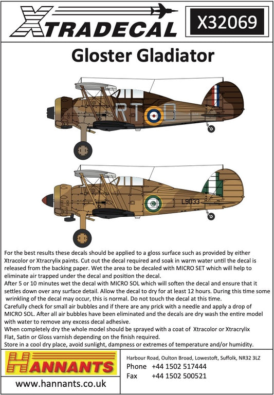 Xtradecal 32069 1:32 Gloster Gladiator