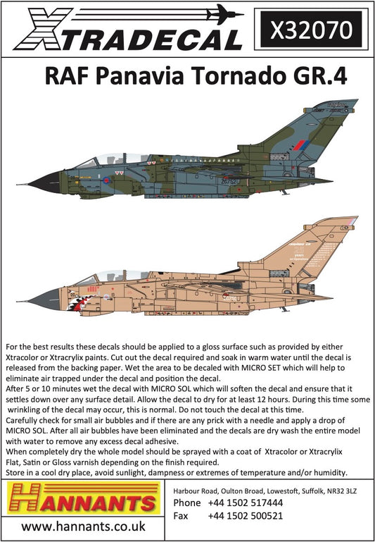 Xtradecal 32070 1:32 RAF Panavia Tornado GR.4