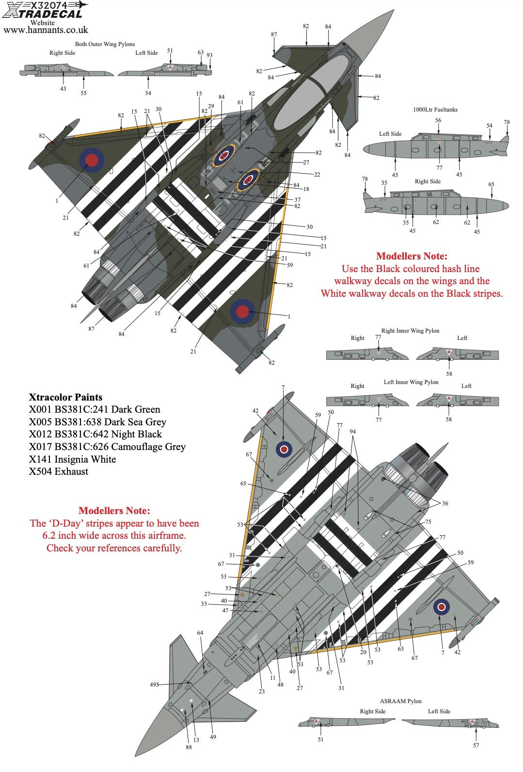 Xtradecal X32074 1:32 Moggy The RAF 2024 Display Team Eurofighter Typhoon FGR.4