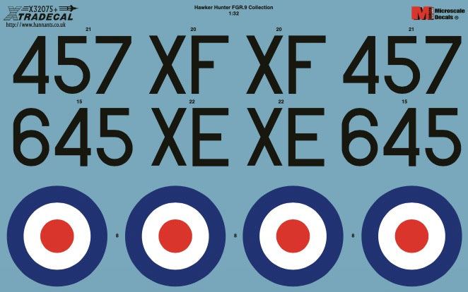 Xtradecal X32075 1:32 Hawker Hunter FGA.9/FR.10