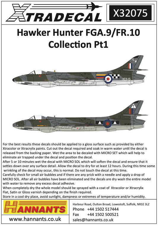 Xtradecal X32075 1:32 Hawker Hunter FGA.9/FR.10