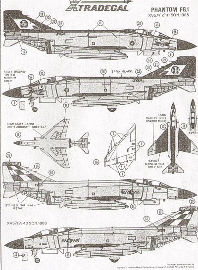 Xtradecal 48002 1:48 McDonnell-Douglas FG.1 Phantom