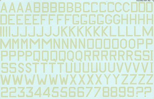 Xtradecal 48023 1:48 RAF Sky 24" and 30" Code Letters & Numbers