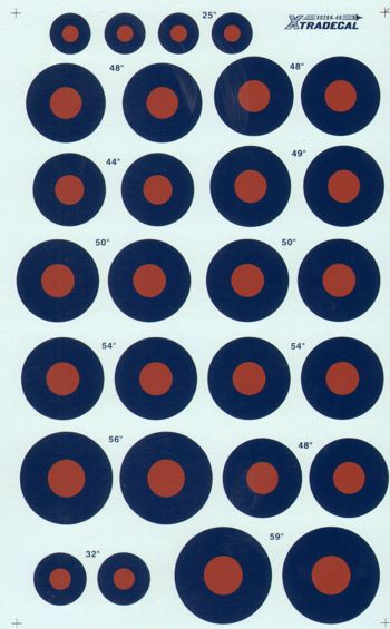 Xtradecal 48028 1:48 RAF National Insignia/Roundels B Type