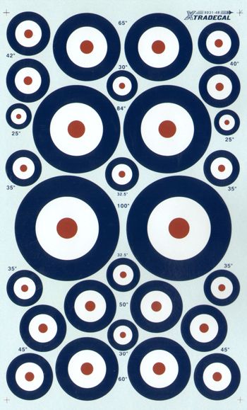 Xtradecal 48031 1:48 RAF National Insignia/Roundels A Type