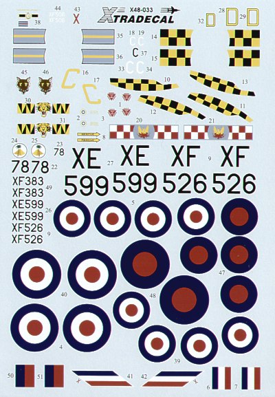 Xtradecal 48033 1:48 Hawker Hunter F.6