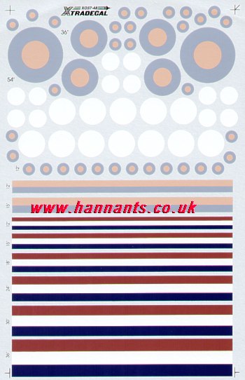 Xtradecal 48037 1:48 RAF Post War D Type Roundels