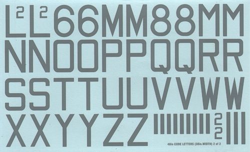 Xtradecal 48050 1:48 RAF WWII Medium Sea Grey 48" and 30" Bomber Squadron Code Letters & Numbers