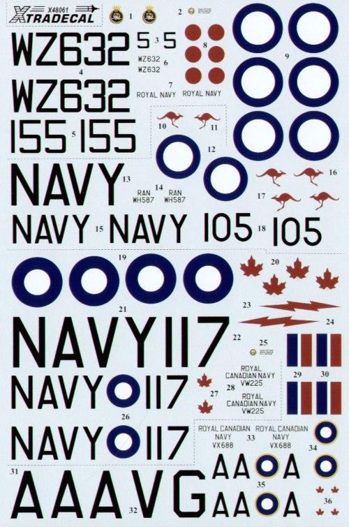 Xtradecal 48061 1:48 Hawker Sea Fury FB.11