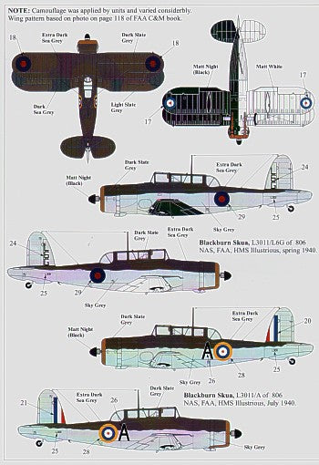 Xtradecal 48072 1:48 Fleet Air Arm Gloster Sea Gladiator Mk.I, Fairey Fulmar & Blackburn Skua