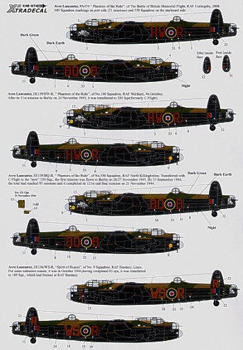 Xtradecal X48074 1:48 Avro Lancaster B Mk.I/III Ton-Up Avro Lancasters